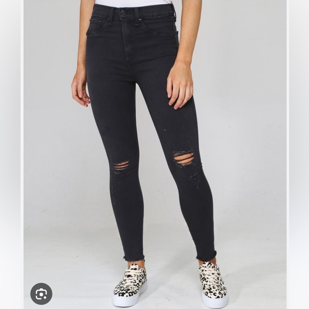 rag & bone high rise skinny jeans, night (charcoal)